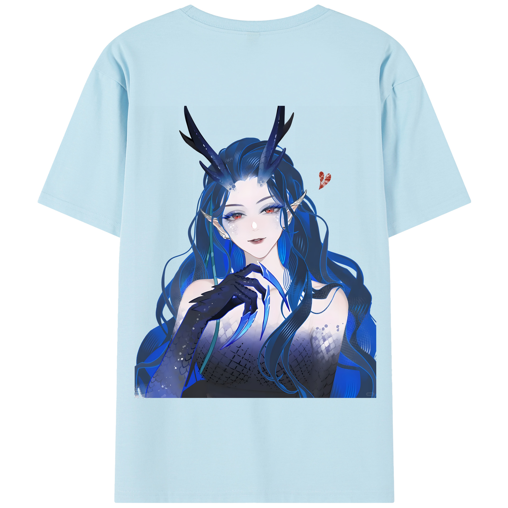 （画像用） Ne Zha 2 ナタ 魔童の大暴れ 綿100％半袖Tシャツ（背面プリント）